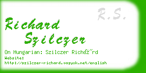 richard szilczer business card